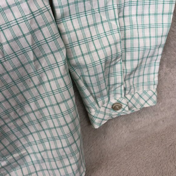 Eddie Bauer Women's Travex Button Up Shirt Large Green Plaid Long Sleeve Outdoor - Picture 5 of 10